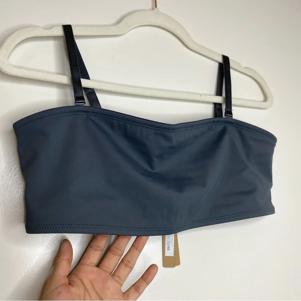 NEW!! SKIMS shaping Swim Bandeau Bikini Top - Gunmetal